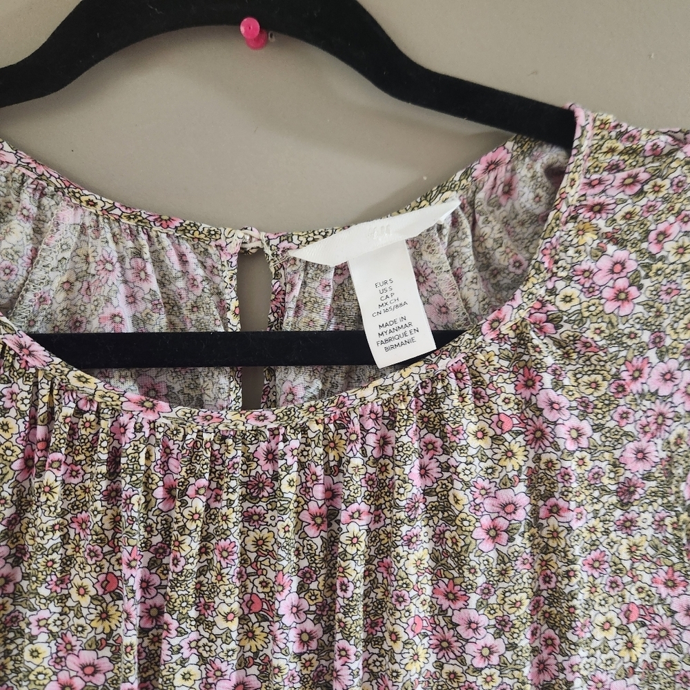 H&M floral print tiered maxi dress Sz S Boho Coastal Cowgirl - Picture 6 of 6